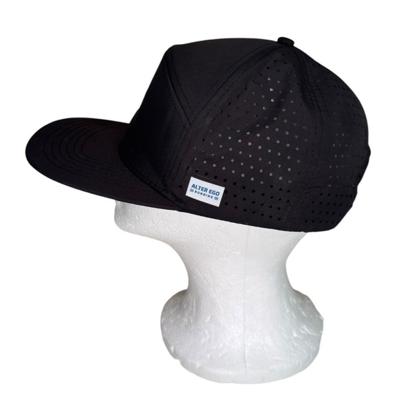 Alter Ego Drifter Running Hat Cap Black Trucker Mesh Perforated Mens Standard - Picture 2 of 9